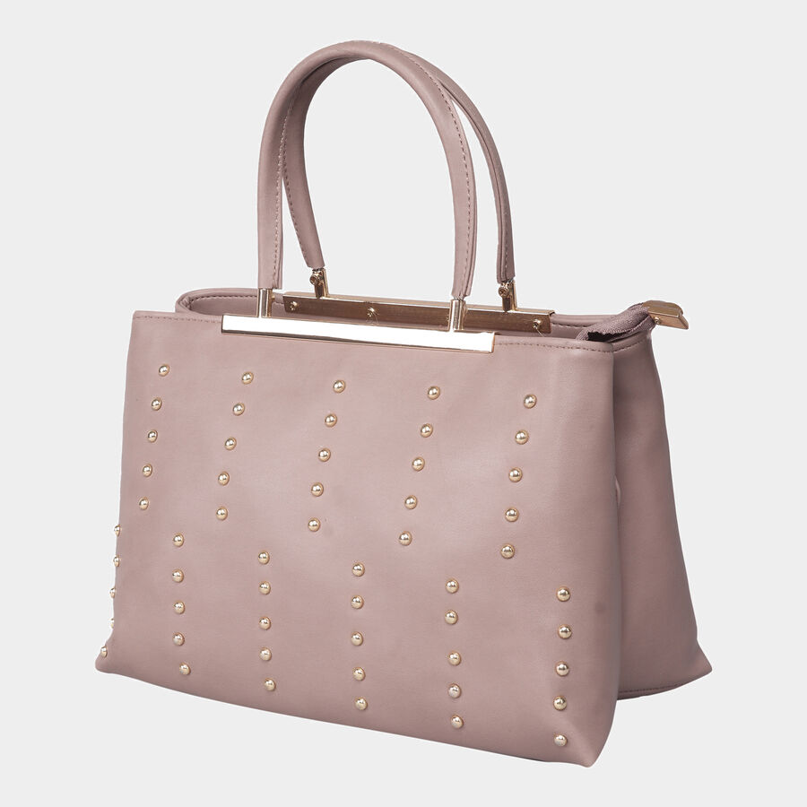 Women's Peach Polyurethane Tote Bag, , large image number null