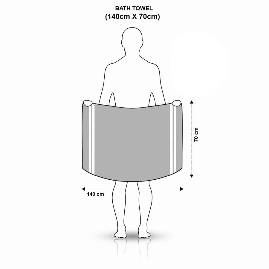 370 GSM White Cotton Bath Towel, , large image number null