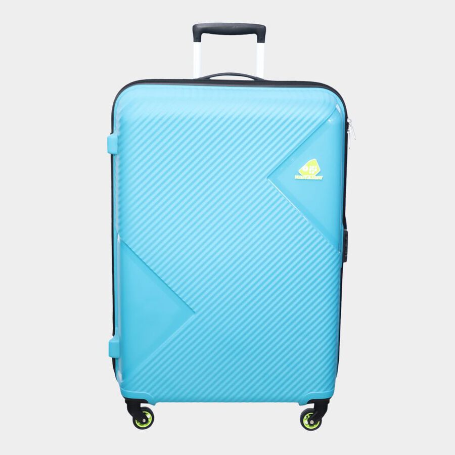 4-Wheel Cyan PVC Matee Hard Case Trolley, Large, , large image number null