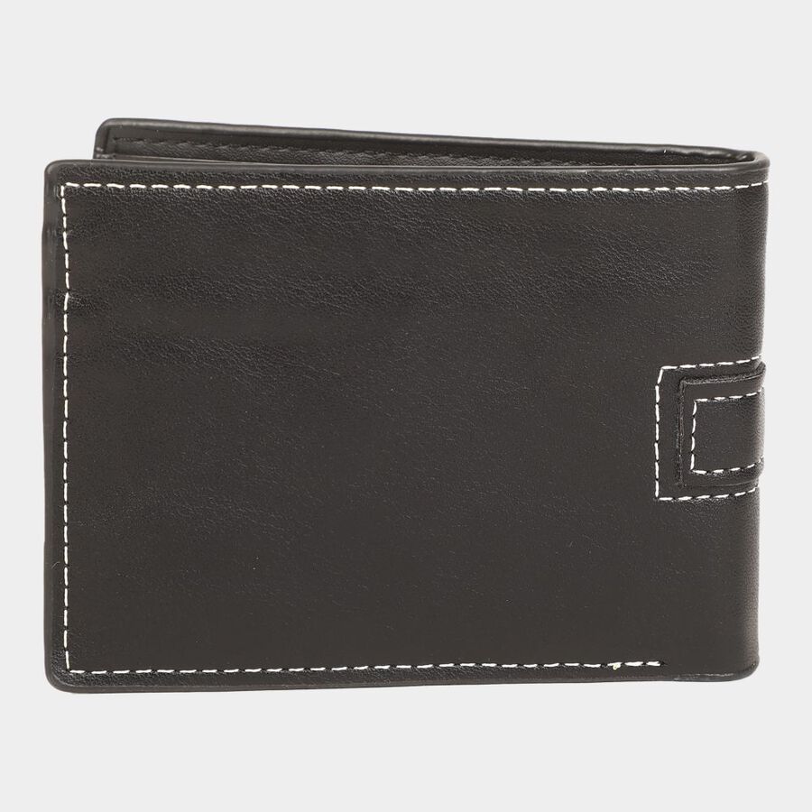 Men's Black Polyurethane Wallet, , large image number null