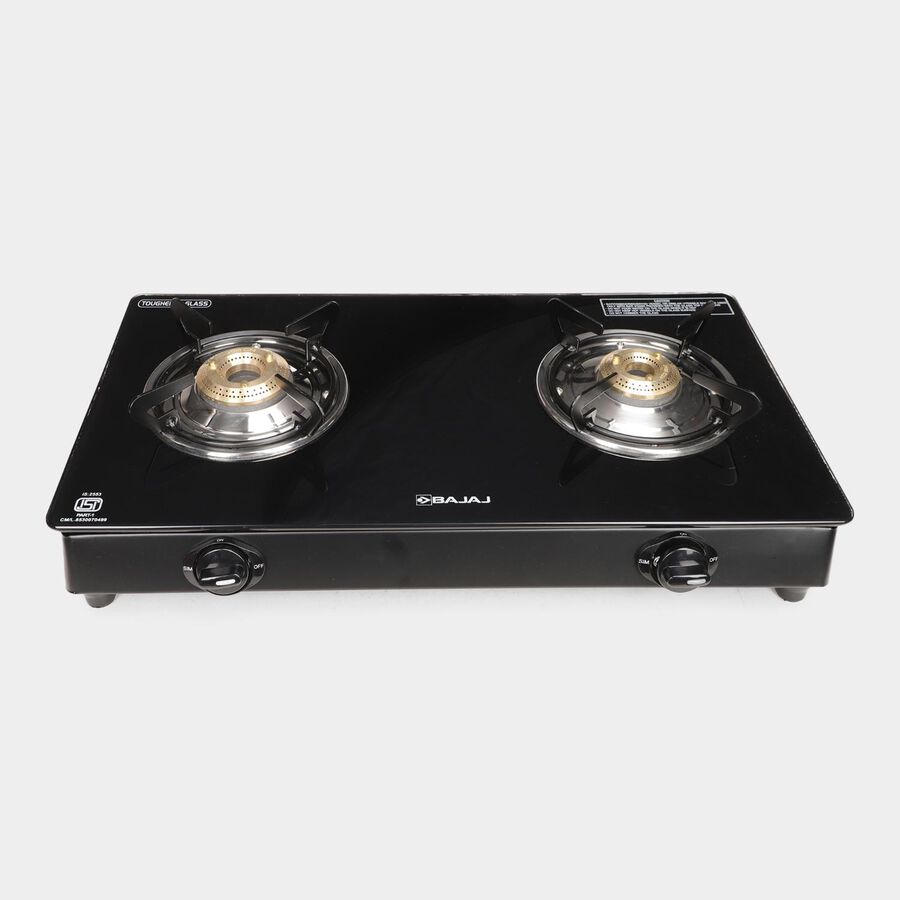 2 Burner Glass Top Gas Stove, , large image number null
