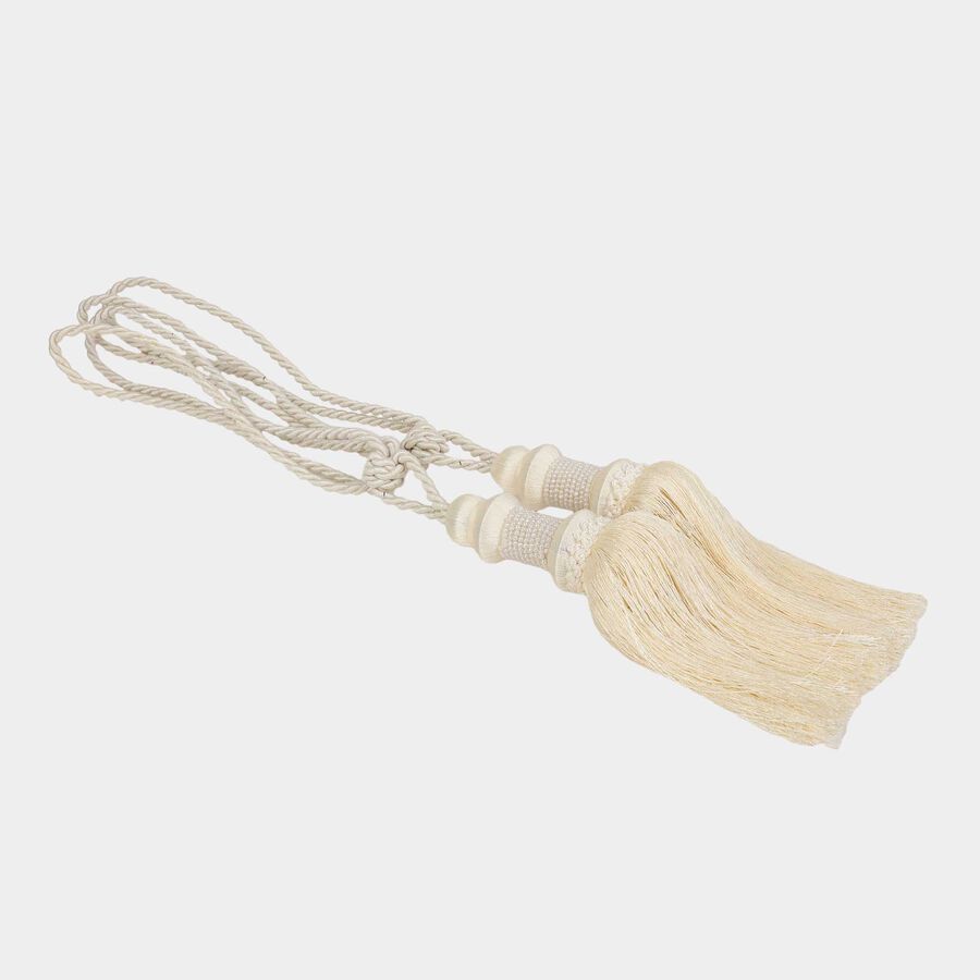 Cream Microfiber Tieback Rope, , large image number null