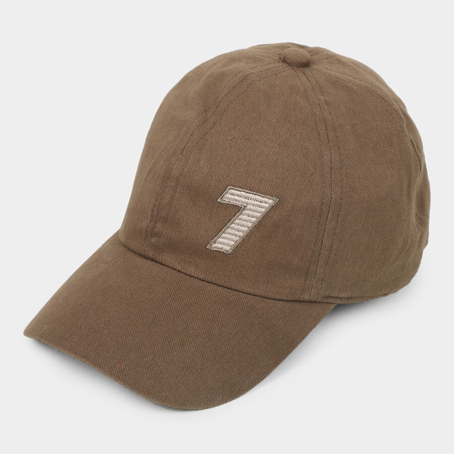 Men's Brown Cotton Cap, , large image number null