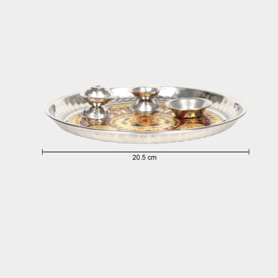 Steel Pooja Plate, , large image number null