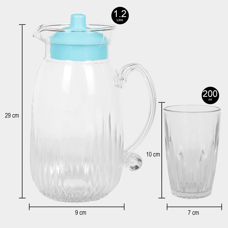 Lemon Jug With Glass,Set of 4, , large image number null