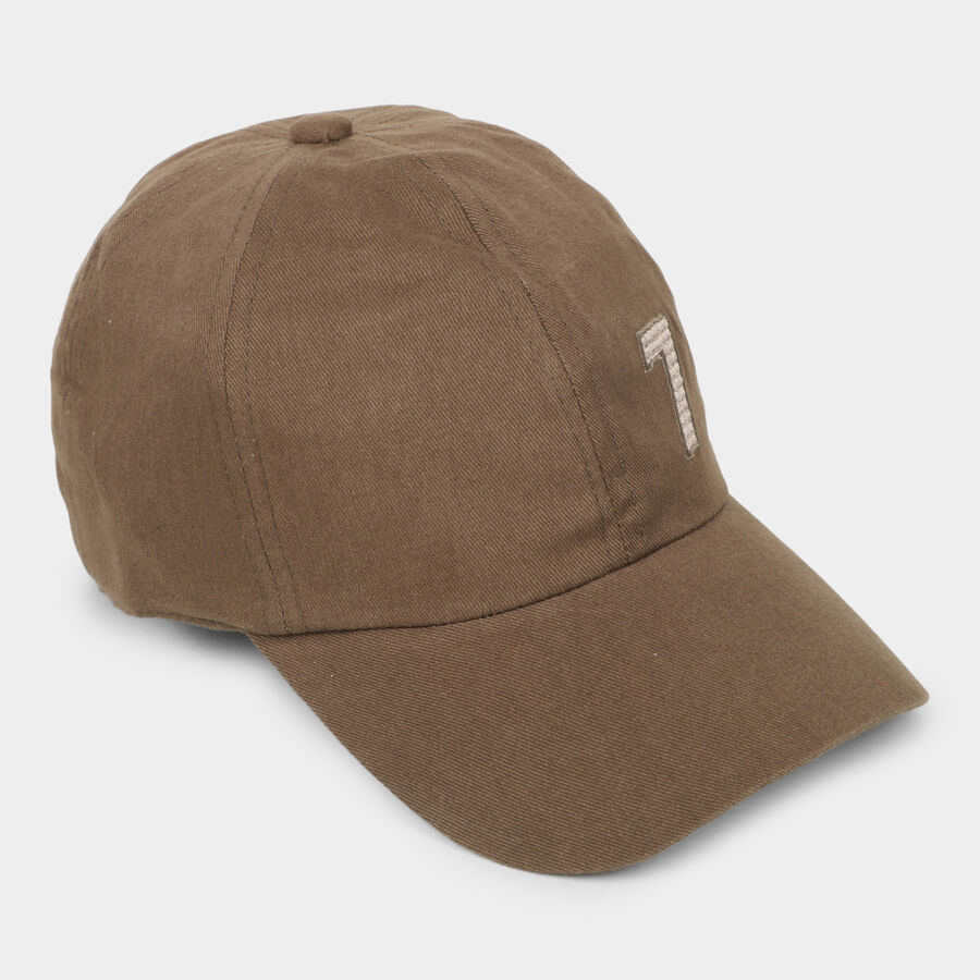 Men's Brown Cotton Cap, , large image number null