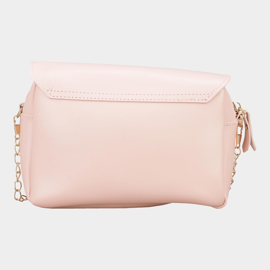 Women's Polyurethane Envelope/Zipper Sling Bag, , large image number null