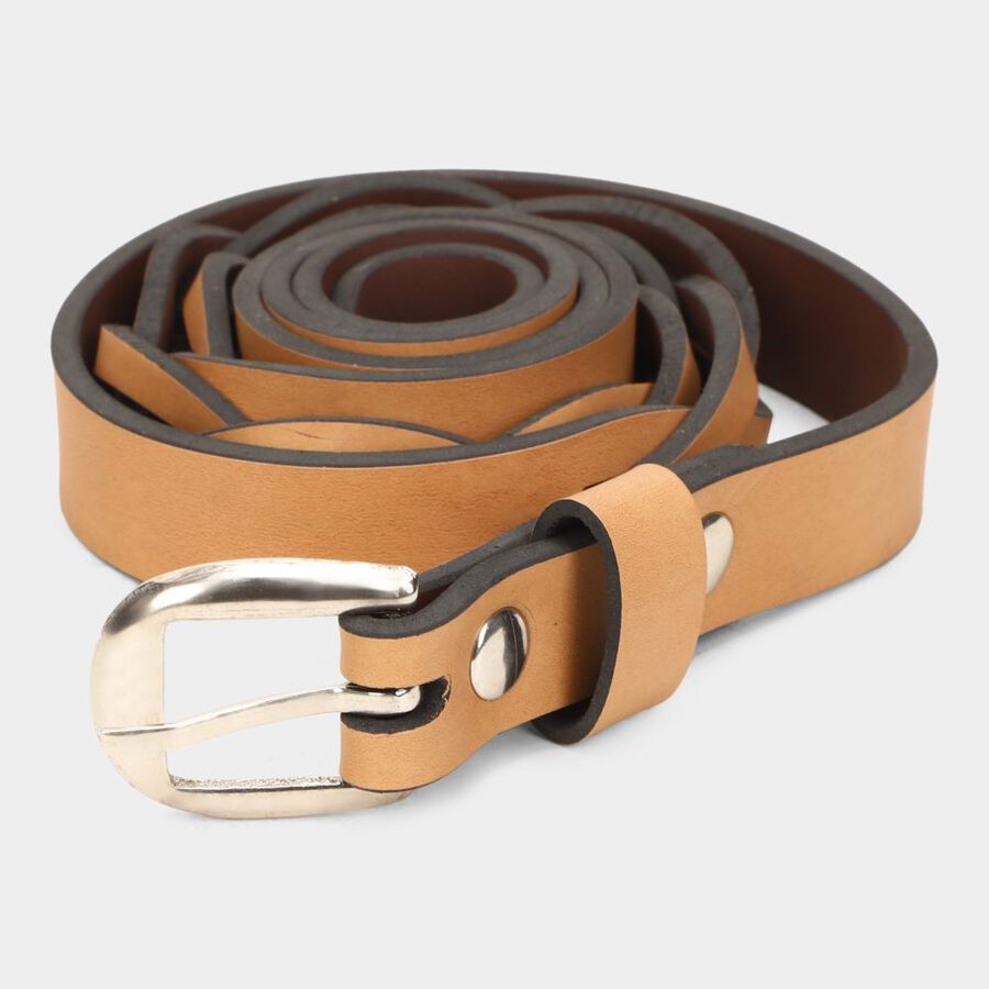 Women's Tan Polyurethane Belt, , large image number null