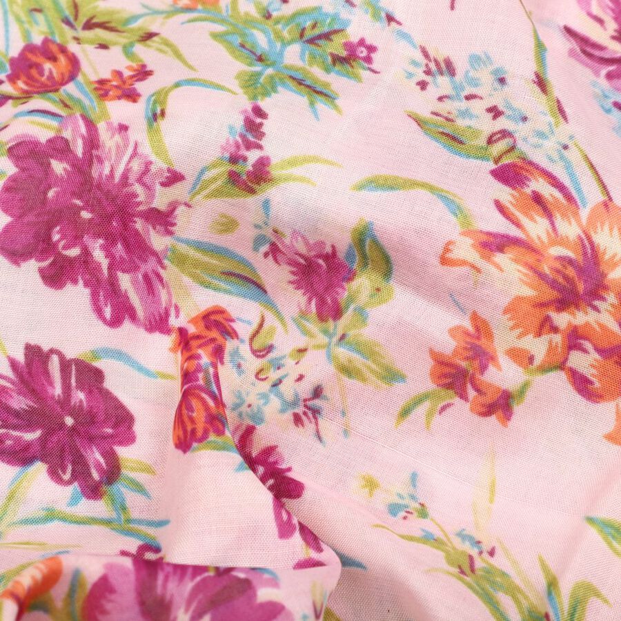 Women's Pink Viscose Scarf, , large image number null