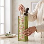 Light Green Printed Jute Bottle Bag, , small