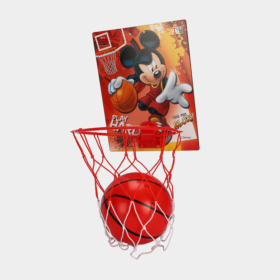 Kid's Disney Mickey Mouse Basketball Hoop with Ball, , large