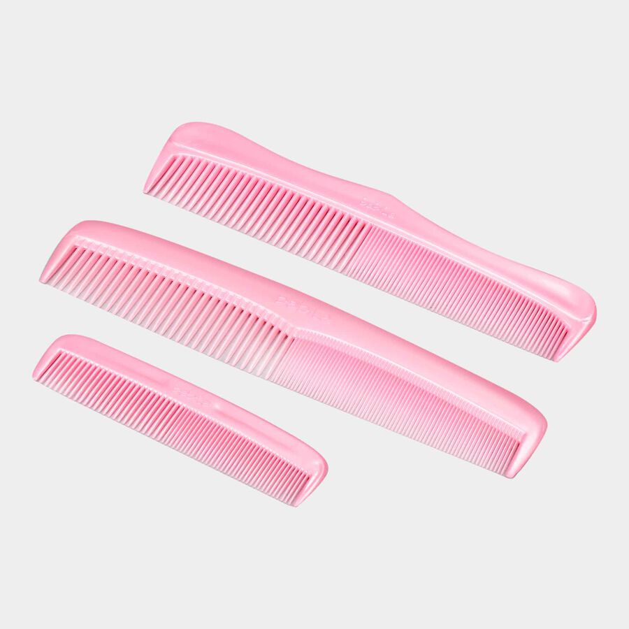 Plastic Hair Comb, Set of 3, , large image number null