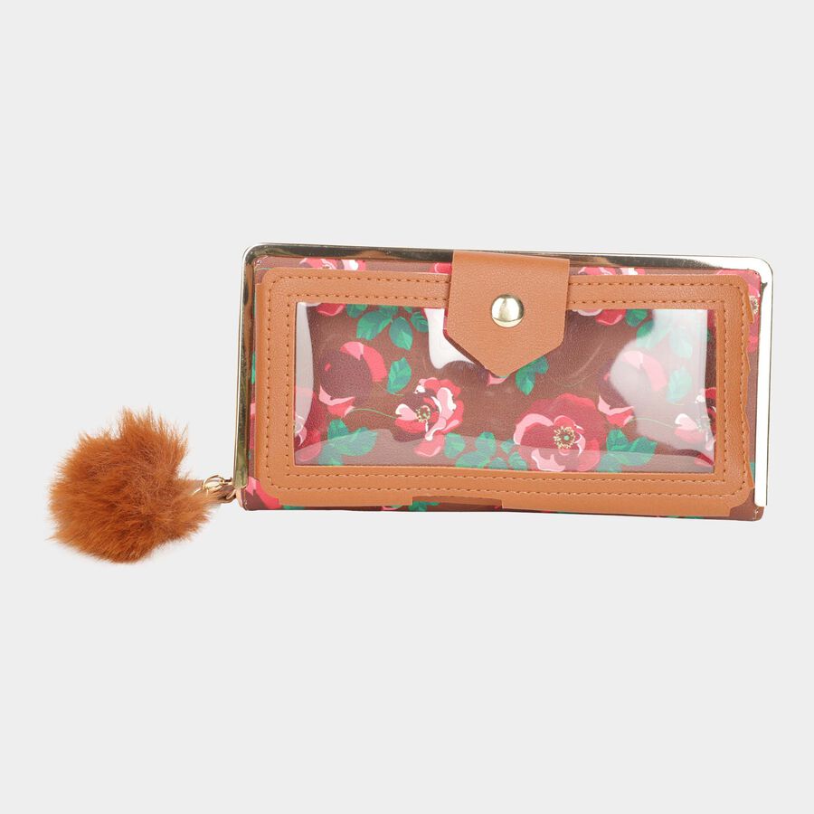Women's Polyurethane Zipper Hand Pouch, , large image number null