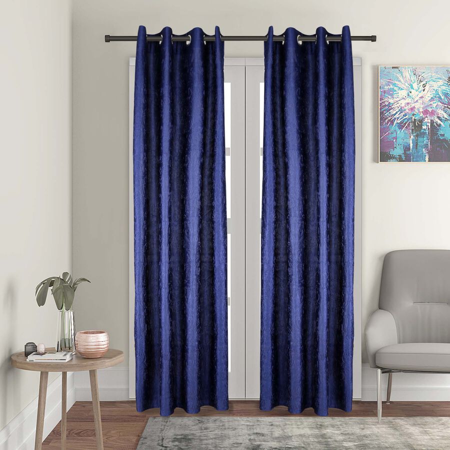 7ft. Blue Microfiber Door Curtain, , large image number null