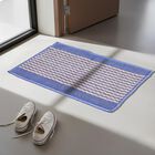 Anti-SKId Blue Polyester Door Mat, , small image number null