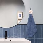 330 GSM Blue Microfiber Wash Basin Towel, , small