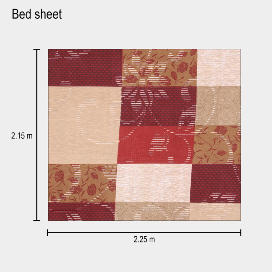 Red Microfiber Double Bedsheet, , large image number null
