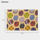Multicolor Hexagonal Printed Single Bedsheet, , small