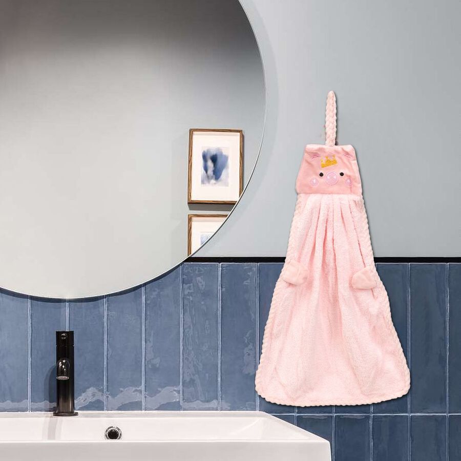 330 GSM Pink Microfiber Wash Basin Towel, , large