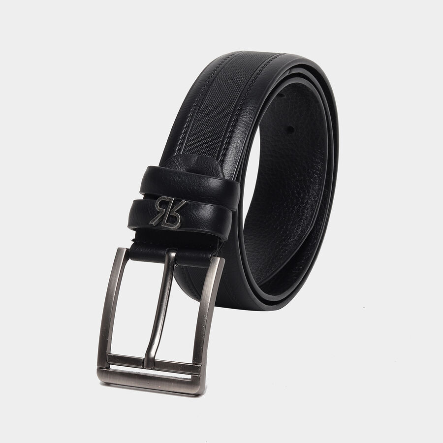 Men Casual Black Belt (32 in.), , large image number null