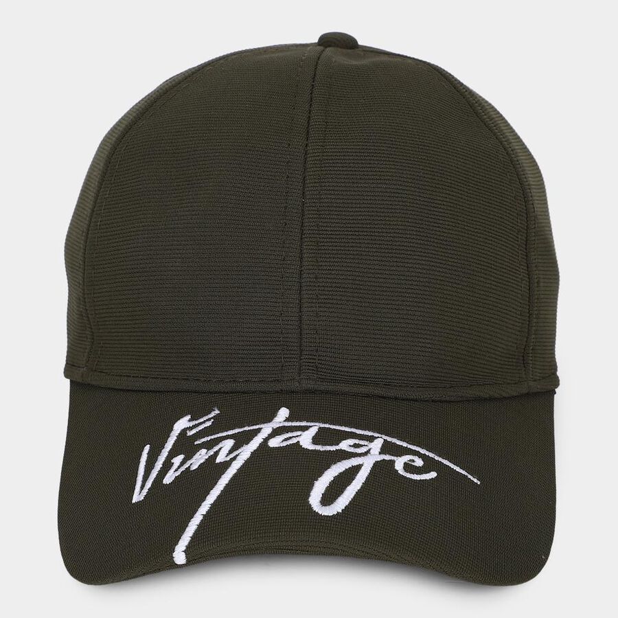 Men's Olive Fabric Cap, , large