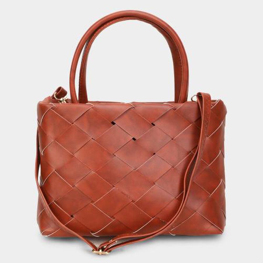 Women's Tan Polyurethane Sling Bag, , large image number null