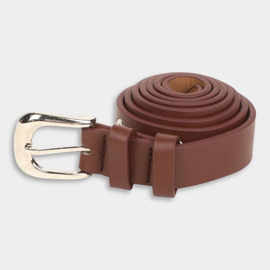 Women's Brown Polyurethane Belt, , large