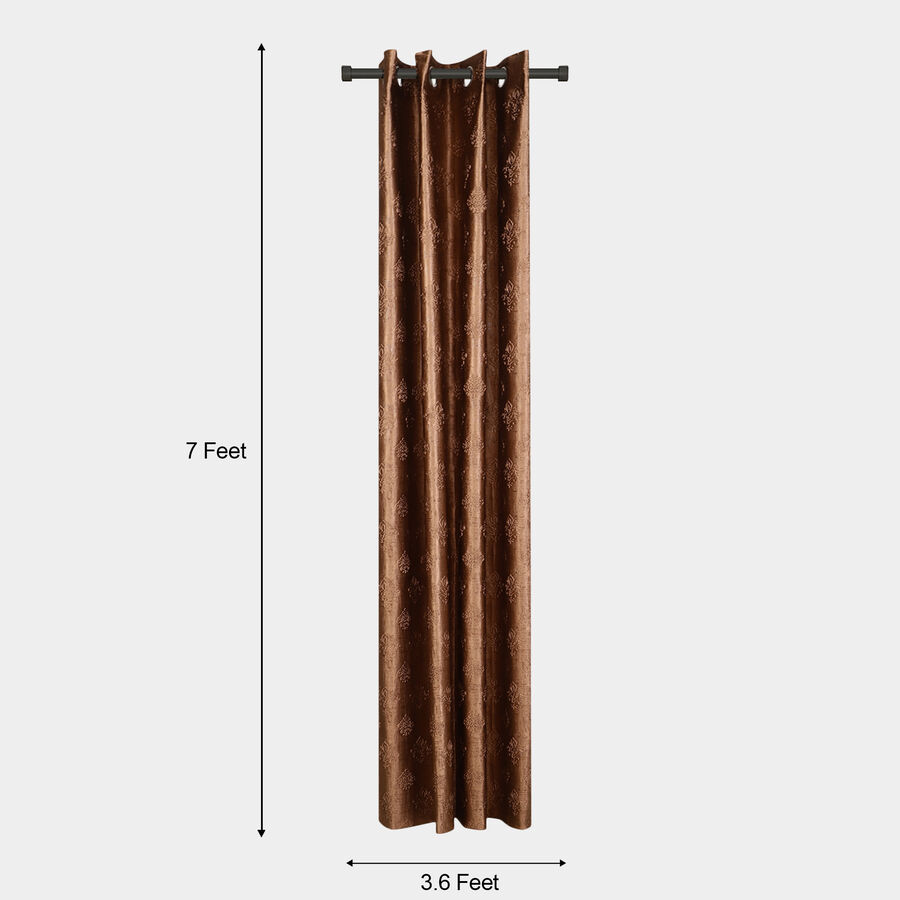 7ft. Brown Polyester Curtain, , large