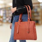 Women's Dark Tan Polyurethane Hand Bag, , small image number null