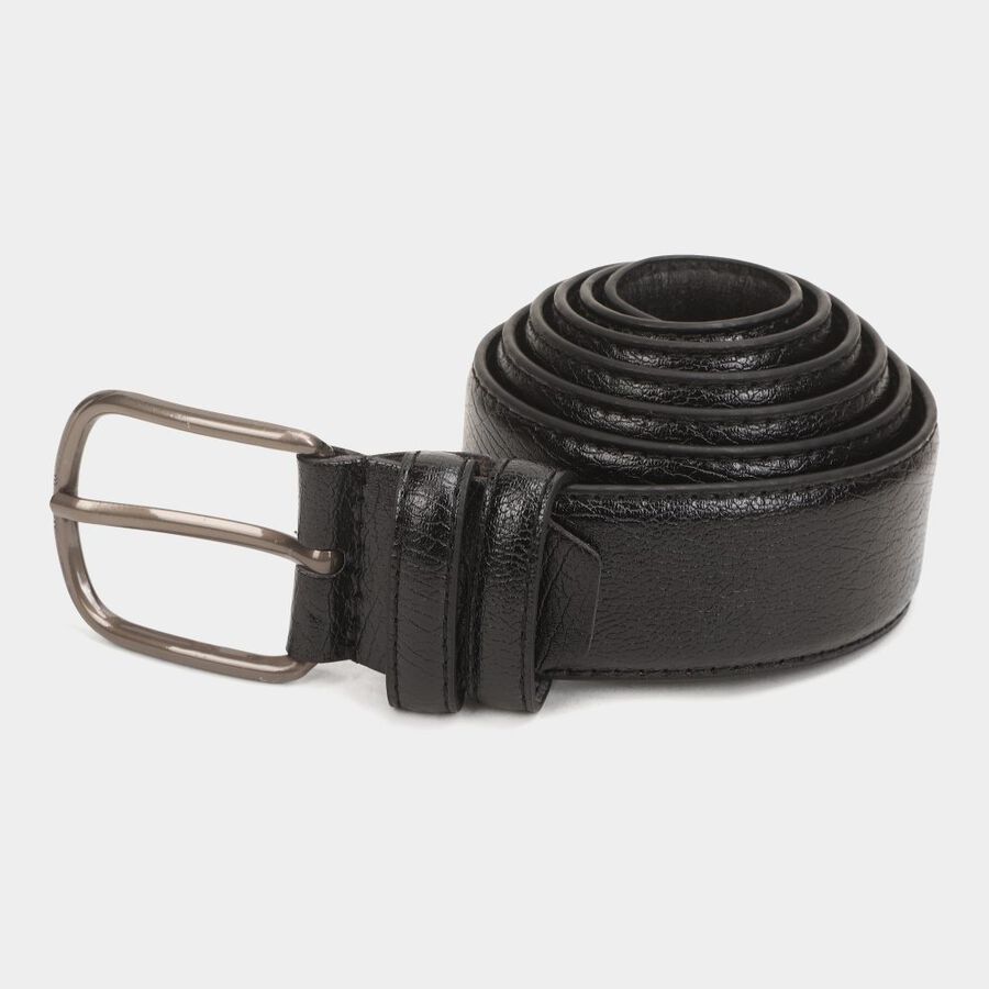 Men's Black Polyurethane Casual Belt, , large image number null