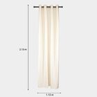 7ft. Cream Microfiber Door Curtain, , small image number null
