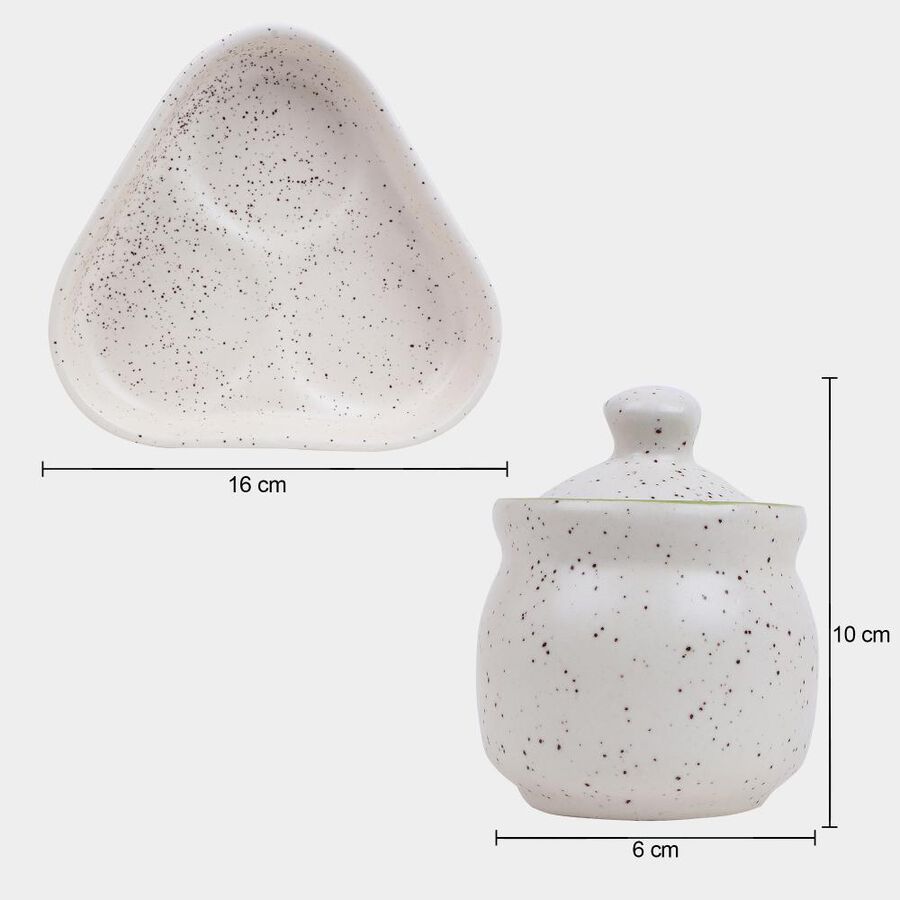 Stoneware Pickle Set - 3 Containers With Lid, 1 Tray, , large image number null