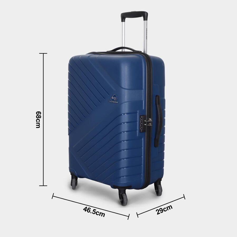 4-Wheel Blue Polypropylene Hard Case Trolley, Small + Medium, , large image number null