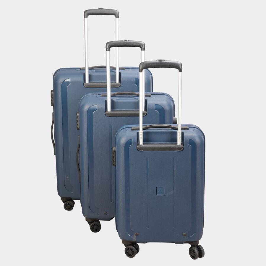 8-Wheel Dark Blue PVC Matee Hard Case Trolley, Small + Medium + Large, , large image number null