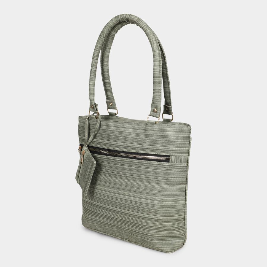 Women's Olive Green Polyurethane Tote Bag, , large image number null