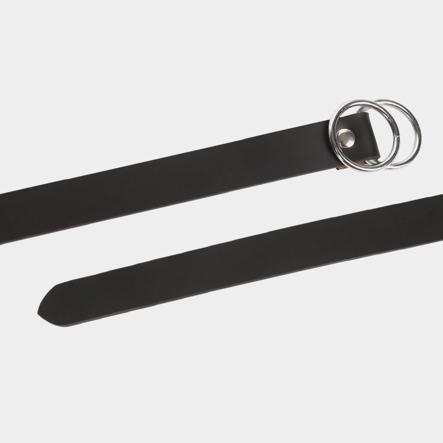Women's Black Polyurethane Belt, , large image number null