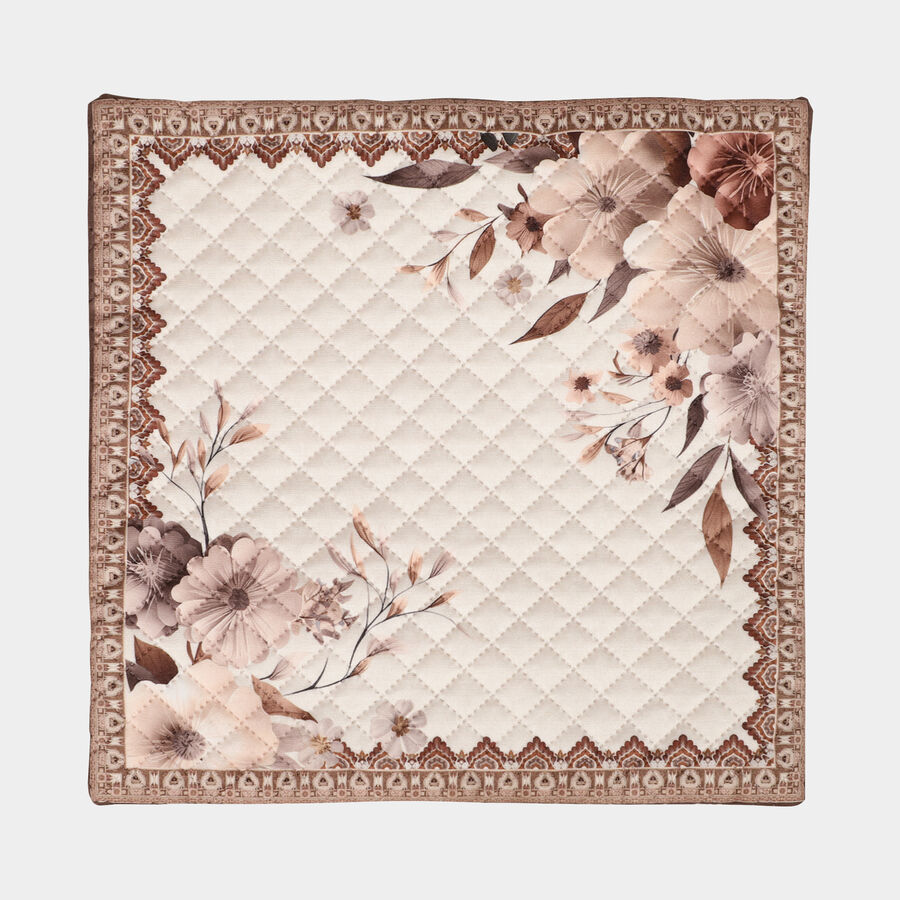 Beige Polyester Cushion Cover, , large image number null