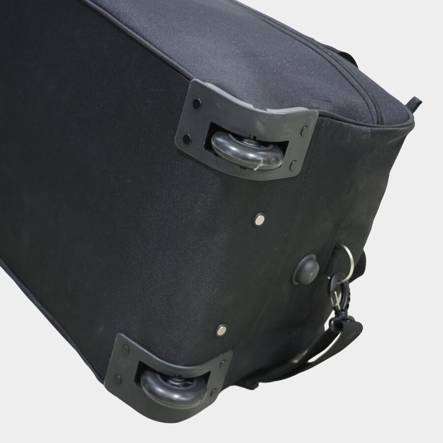  2 Wheels Black Polyester Duffle Trolley, , large