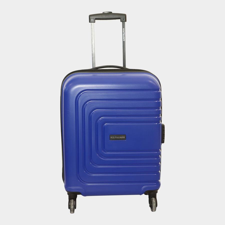 4-Wheel Blue PVC Matee Hard Case Trolley, Small, , large image number null