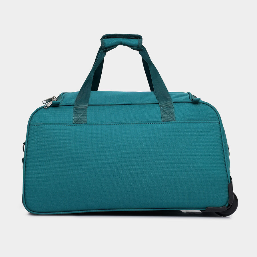 2 Wheels Light Blue Polyester Duffle Trolley, , large image number null