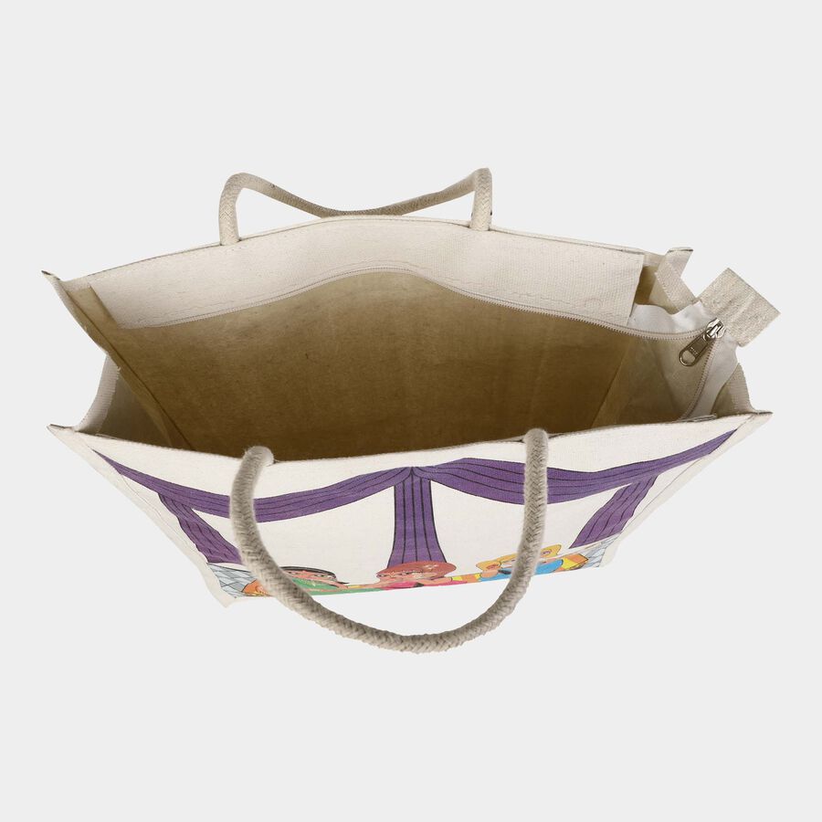 Women's Printed Canvas Tote Bag, Medium, , large image number null
