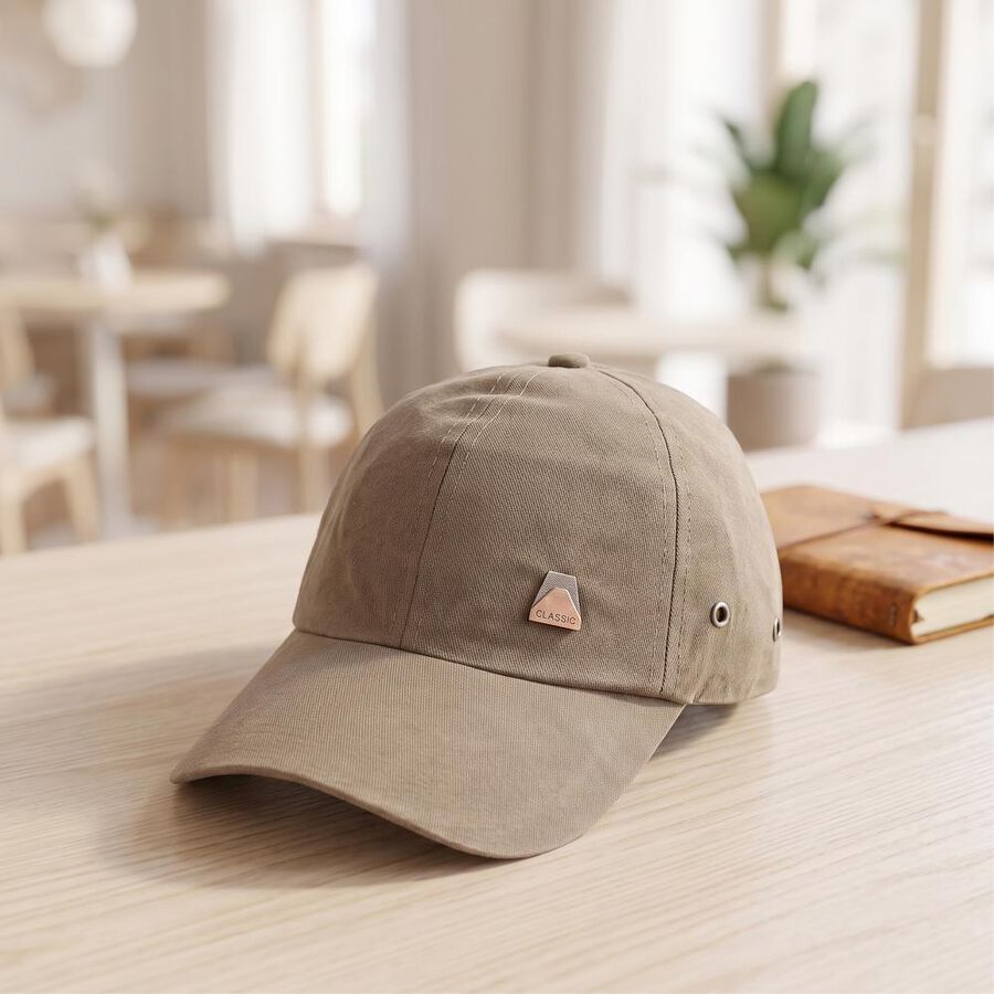 Men's Brown Nylon/Polyester Cap, , large