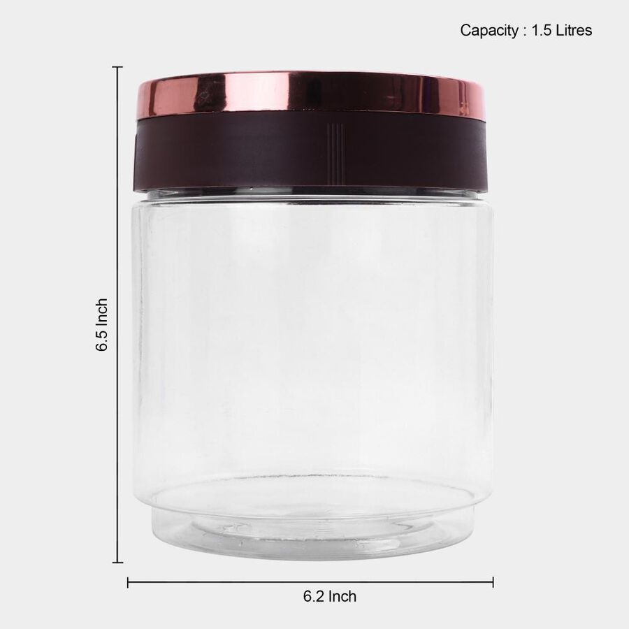 एयर-टाइट प्लास्टिक कंटेनर, 2 का सेट, 1.5 L X 2, , large image number null