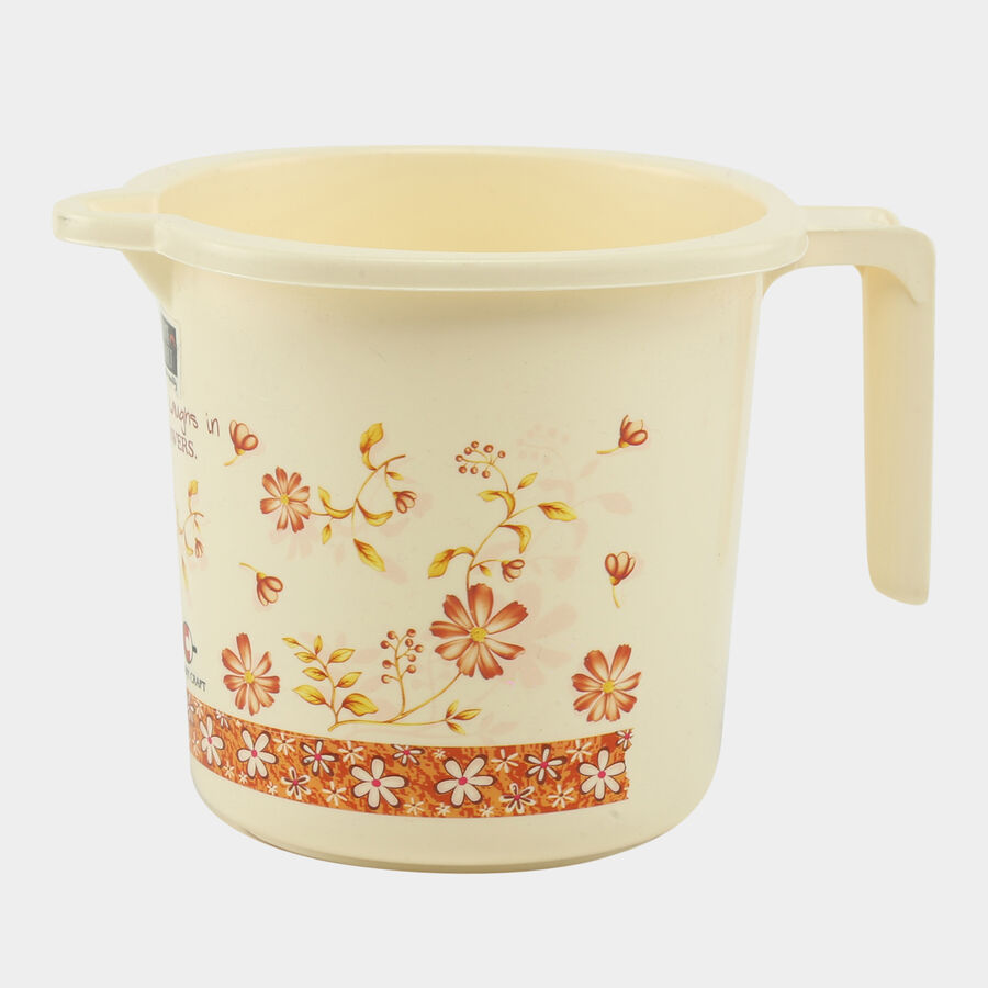 Plastic Bath Mug Plastic Printed Bath Mug, 1 L - Colour/Design May Vary, , large image number null