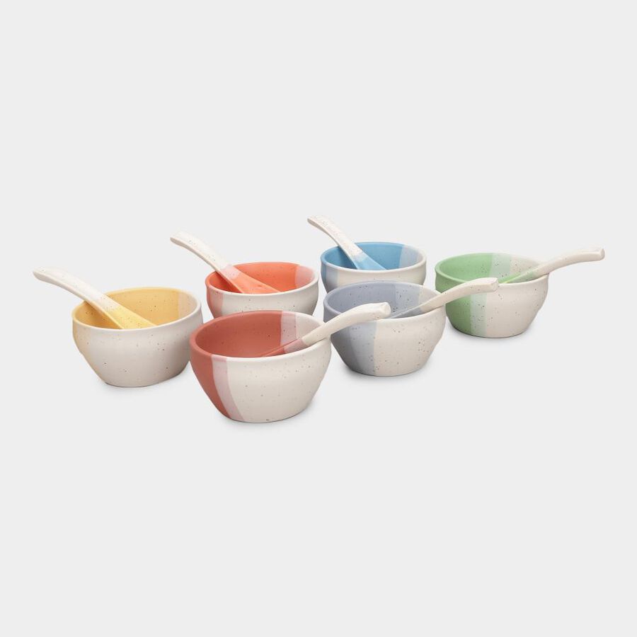 300ml Stoneware Soup Set 6 with Spoon , , large image number null
