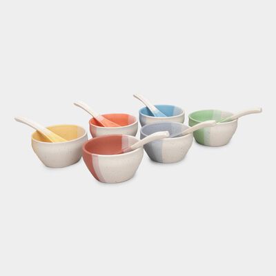 300ml Stoneware Soup Set 6 with Spoon ,  300ml Stoneware Soup Set 6 with Spoon