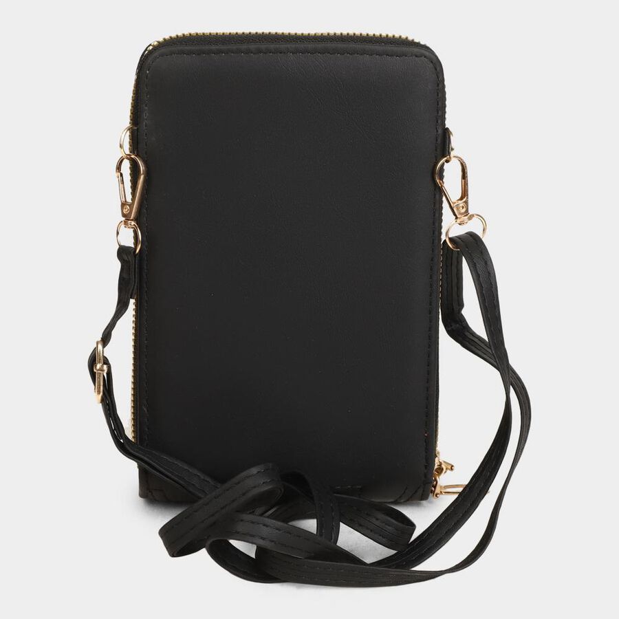 Women's Colour Block Polyurethane Sling Bag, , large image number null