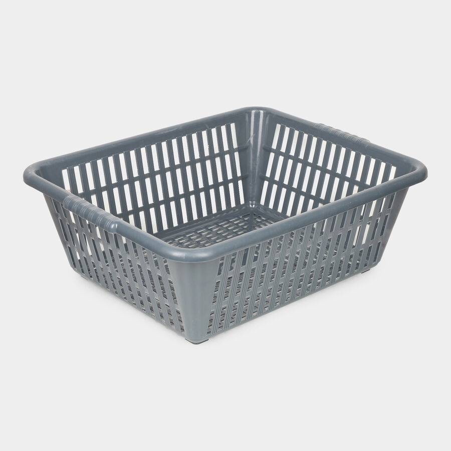 Grey Plastic Basket, , large image number null