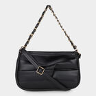Woman's Black Polyurethane Bag, , small