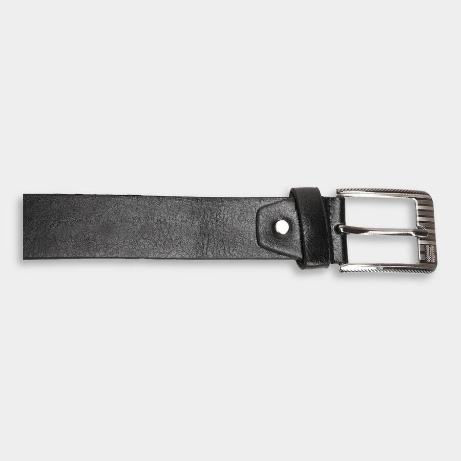 Men's Black Polyurethane Formal Belt, , large image number null